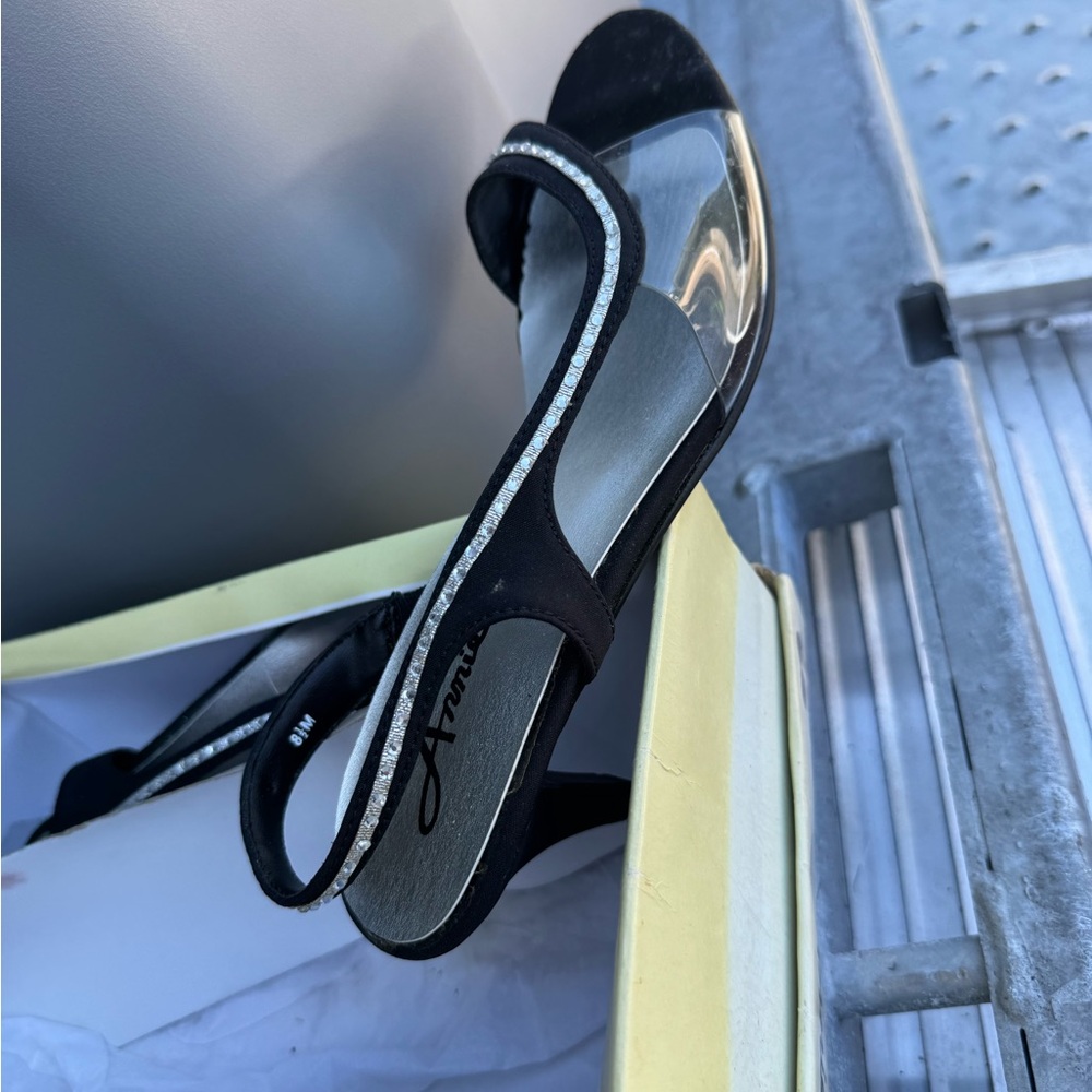 Jimmy Choo Black and Silver Sandals